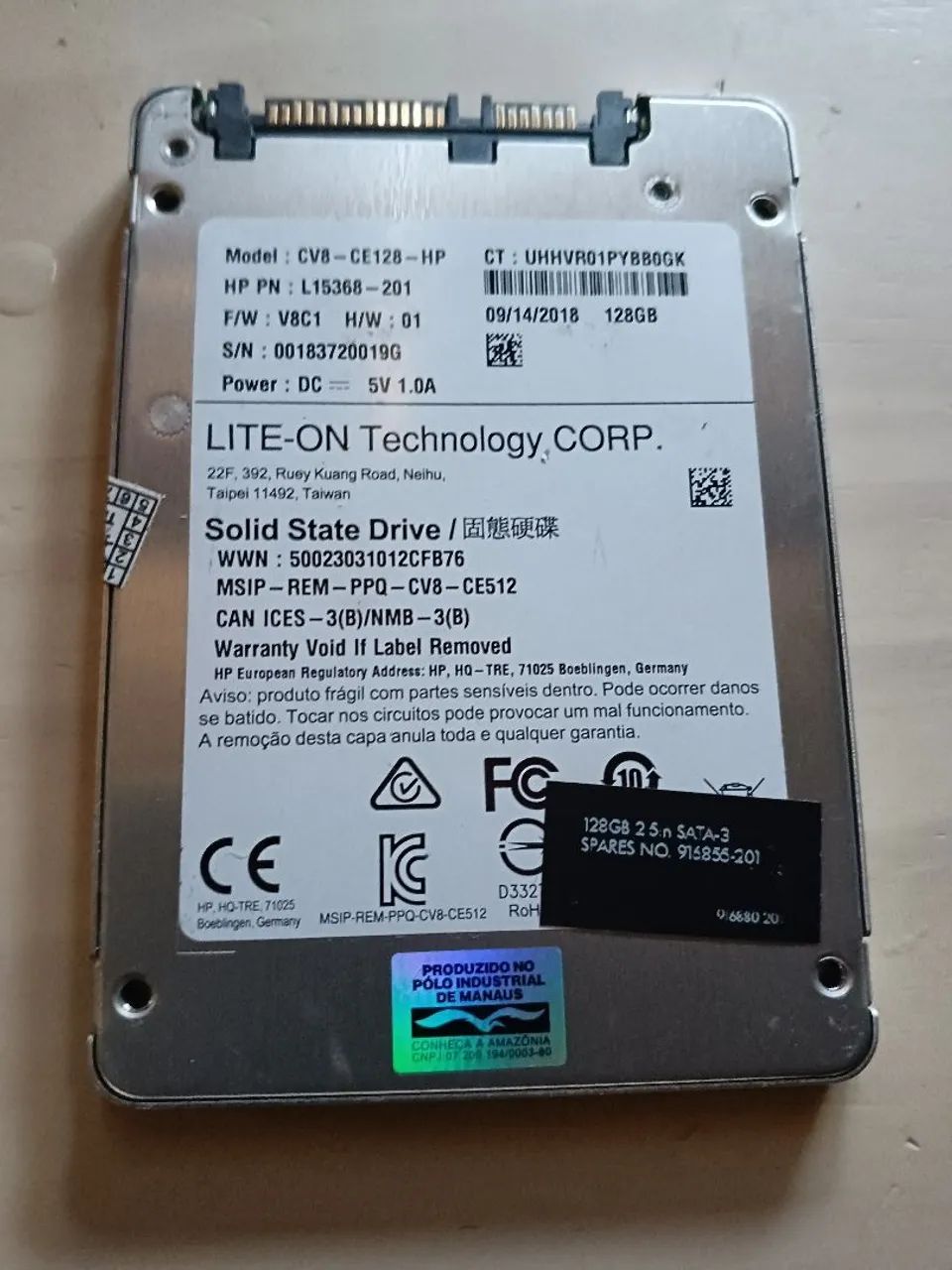 SSD Liteon 128 GB