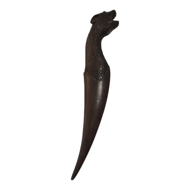 Antigo Abridor de Carta Cabo Cabeça Trabalhada