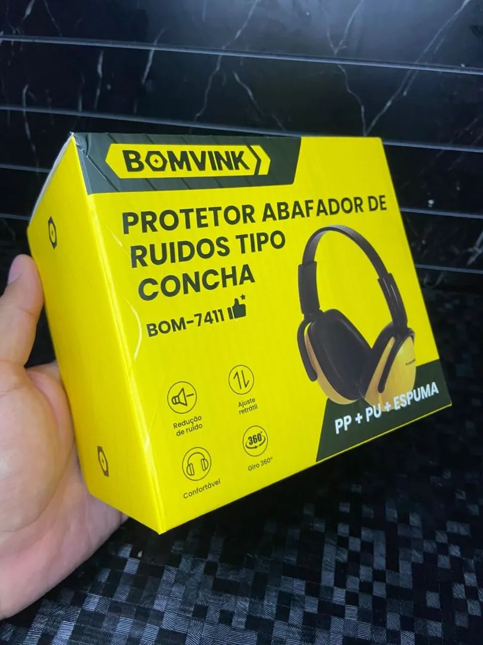 PROTETOR ABAFADOR DE RUÍDOS TIPO CONCHA BOMVINK BOM-7411 - Foto 4