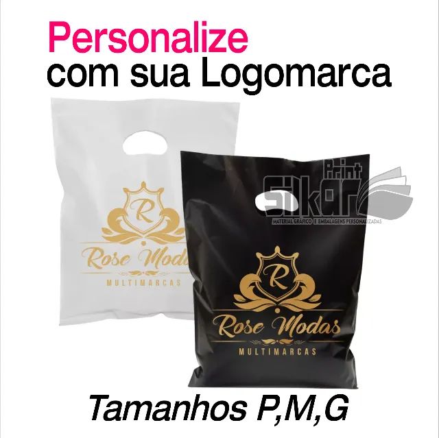 sacola plastica personalizada Boca de palhaço  - Foto 3