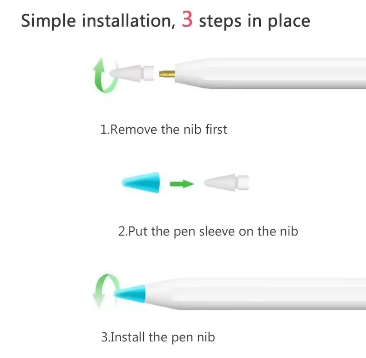 10 peças de capa para ponteira da Apple pencil  - Foto 2