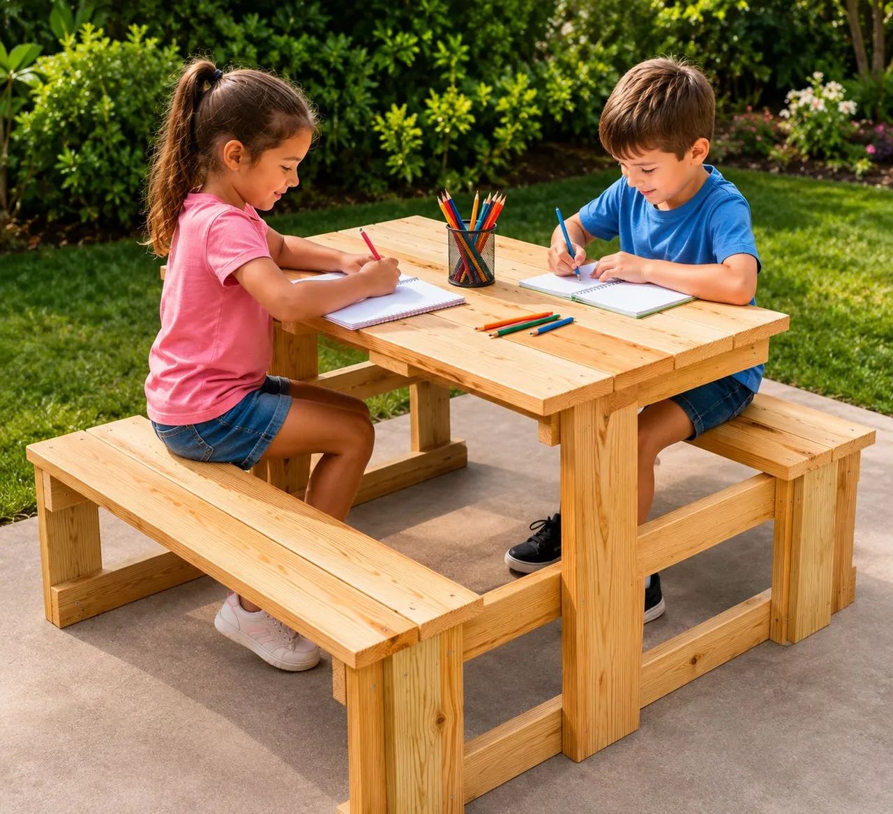 Mesa para criança, picnic o interior. 