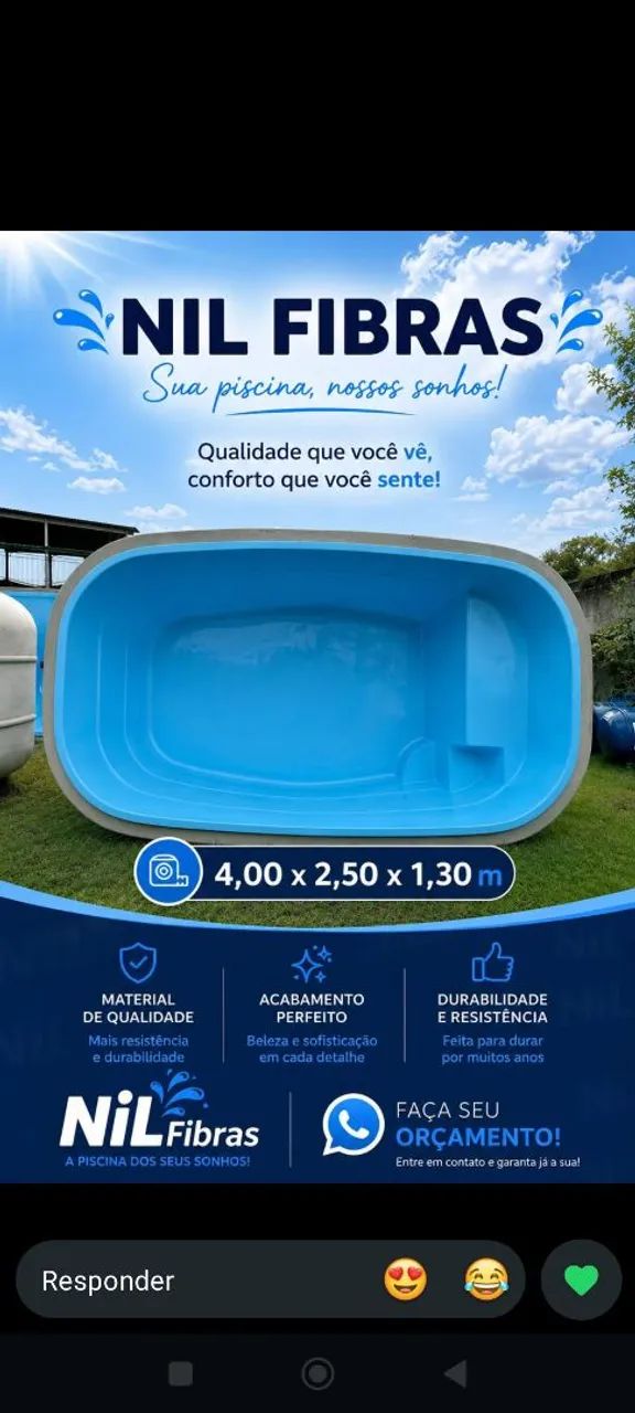 Piscina de fibra 
