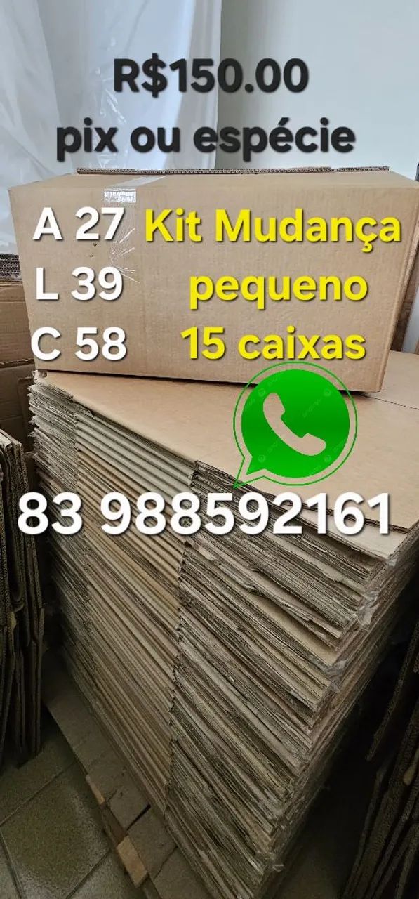 Caixas para Mudanças kit com 15 caixas médias para Mudanças e embalagens R$150.00 