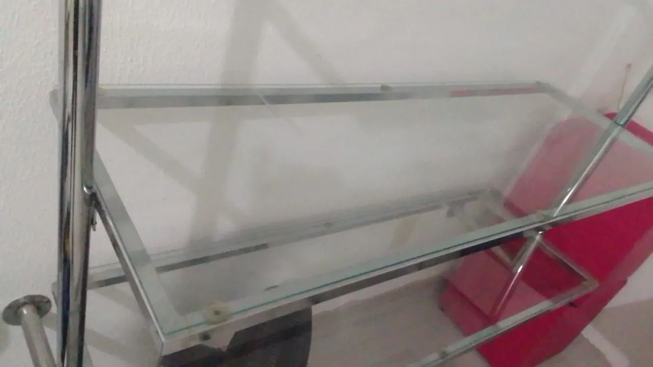 Estante de vidro com inox cromado - Foto 3