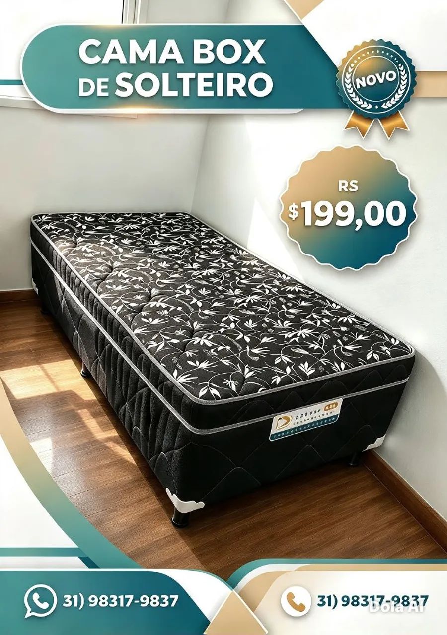 Cama box solteiro 