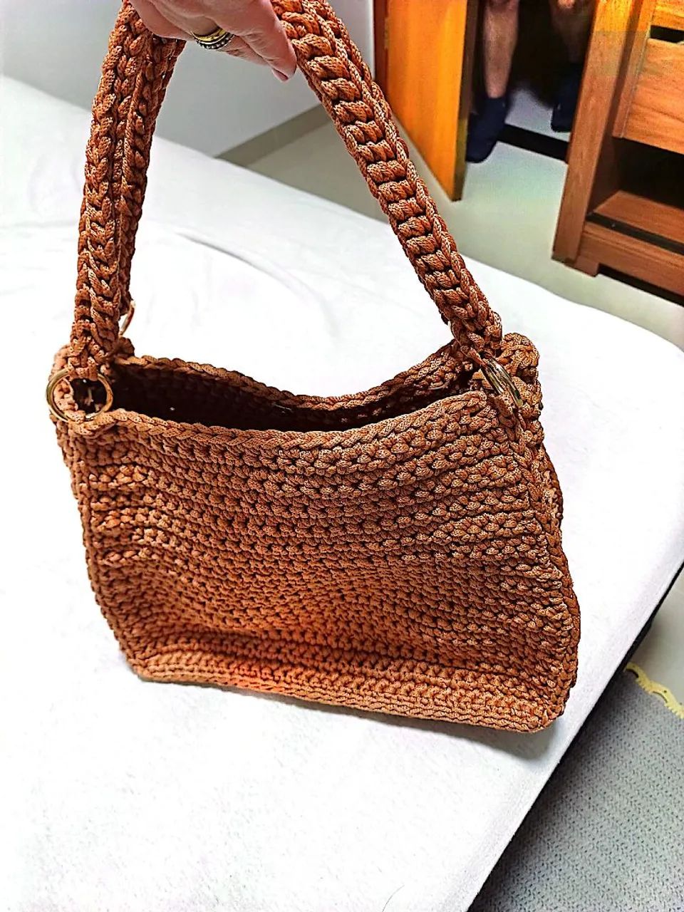 Bolsa de crochê fio náutico  - Foto 5