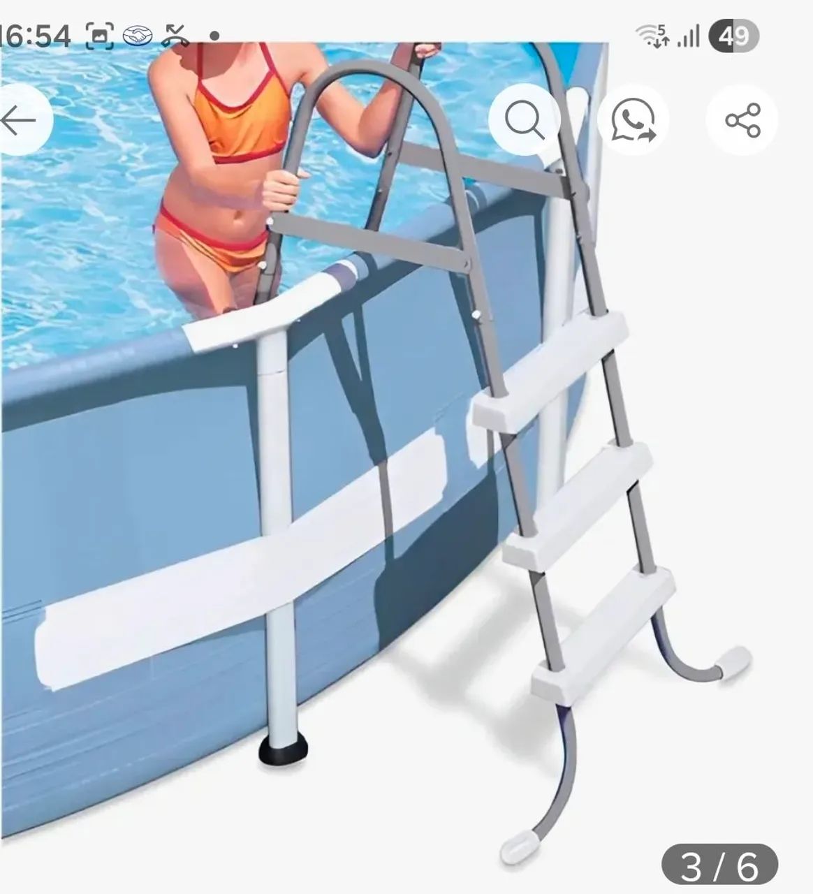 Escada dupla para piscina. R$ 100 - Foto 3