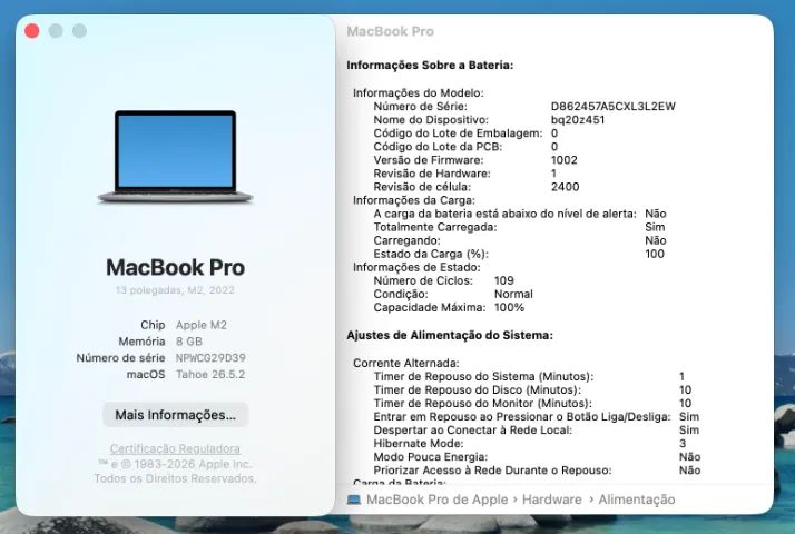 Macbook Pro M2 - 2022 (M2/8g/256g) 13 polegadas - Foto 2