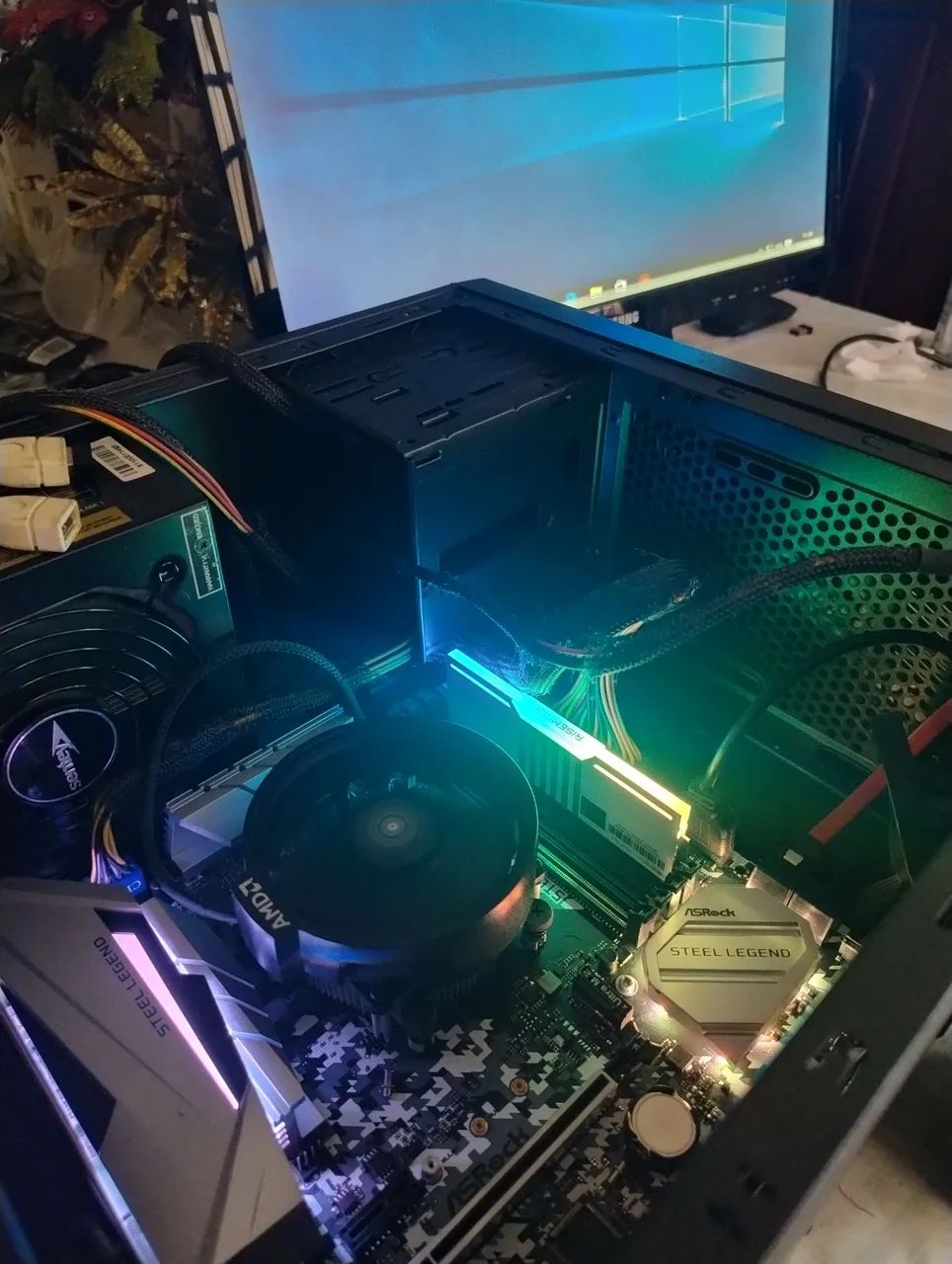 Placa Mãe B450M AsRock steel legend DEFEITO 