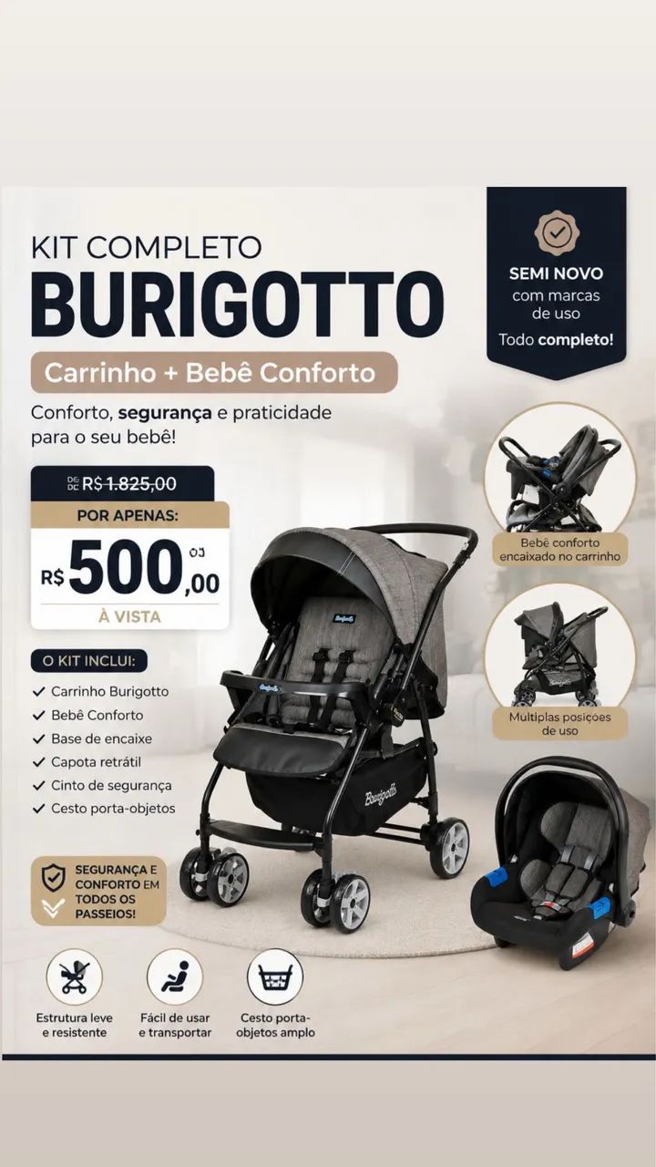 Carrinho de bebê conforto 