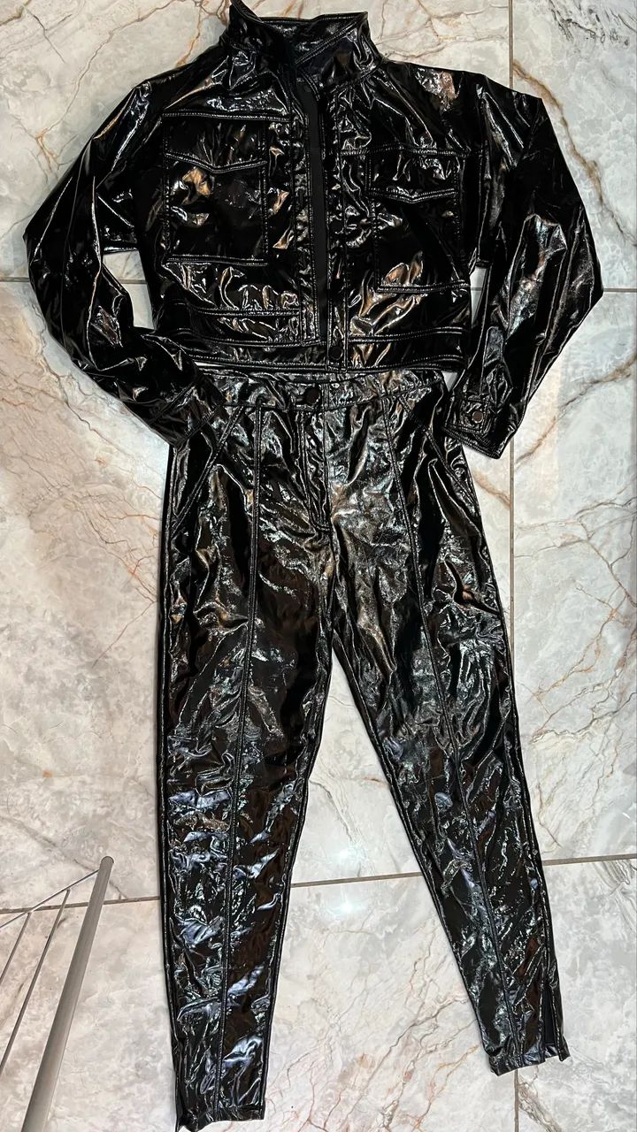 Conjunto vinil preto  - Foto 3