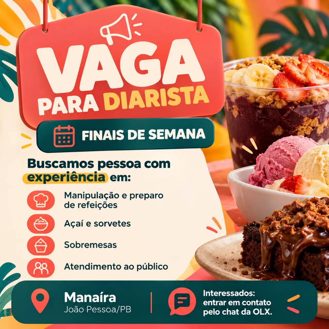 VAGA PARA DIARISTA