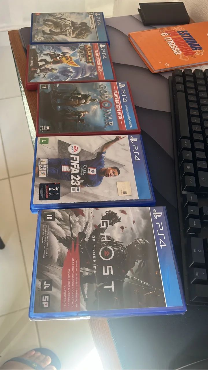 PS4 slim com jogos + 1 controle  - Foto 4