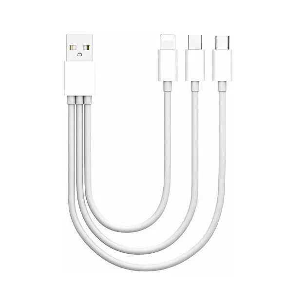 Cabo Usb 3 em 1 para V8 Tipo C e iOS - Foto 3