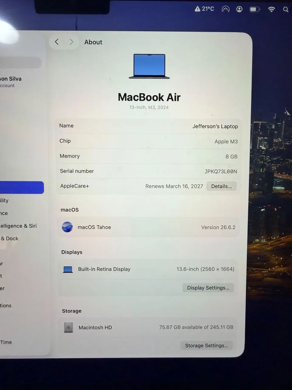MacBook Air M3 13? 2024 - 256GB - Midnight - AppleCare+ - Foto 4