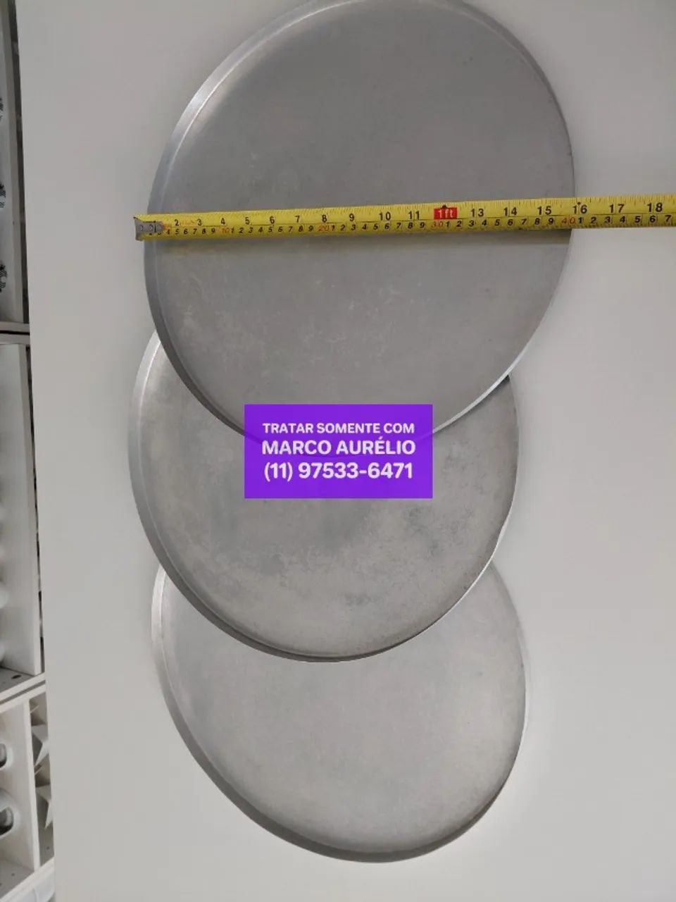 3x Formas para Pizza em Alumínio 40CM - R$ 50 o Kit - Foto 3