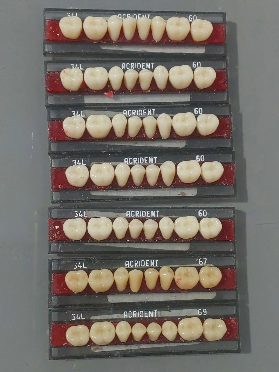 Lote de Placas de dentes de resina