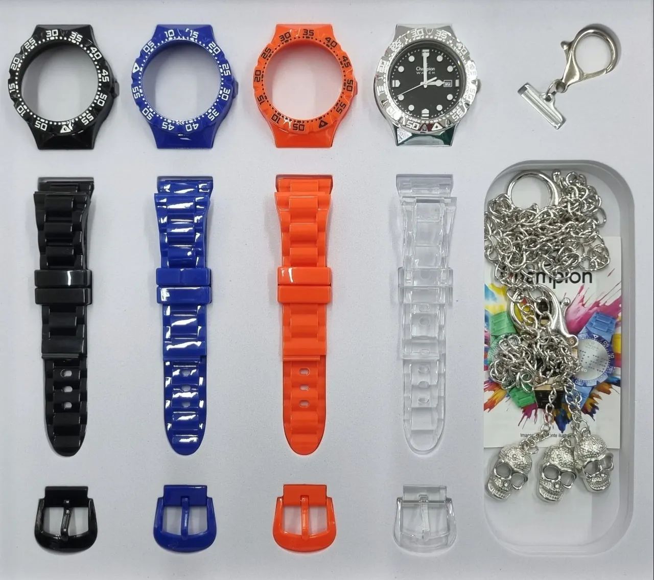 Kit Relógio Analógico troca Pulseira em Plástico - Champion - Foto 3