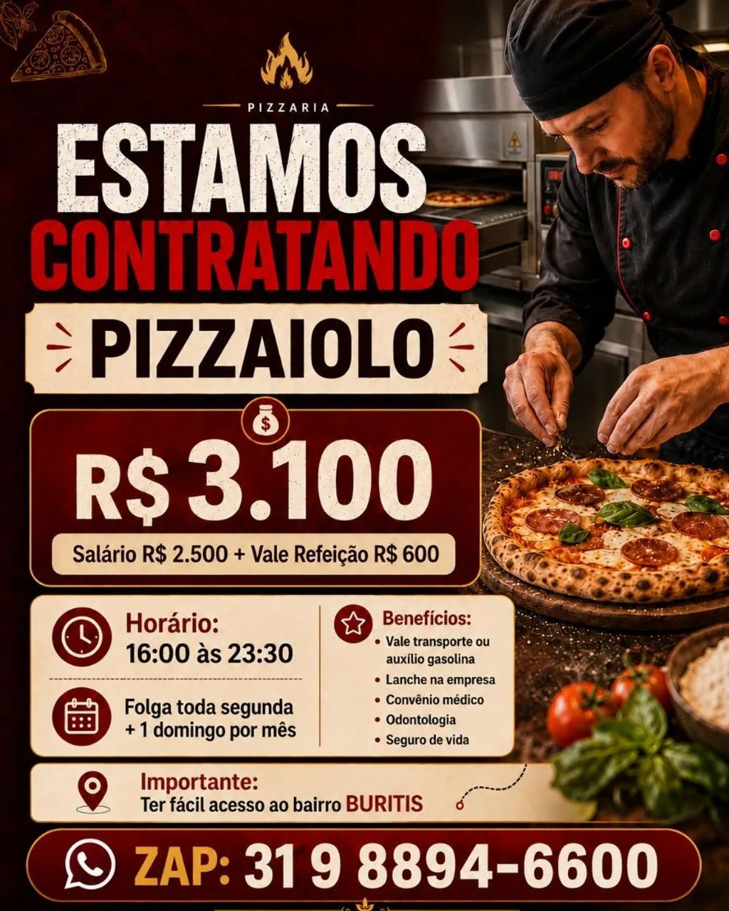 Vaga PIZZAIOLO