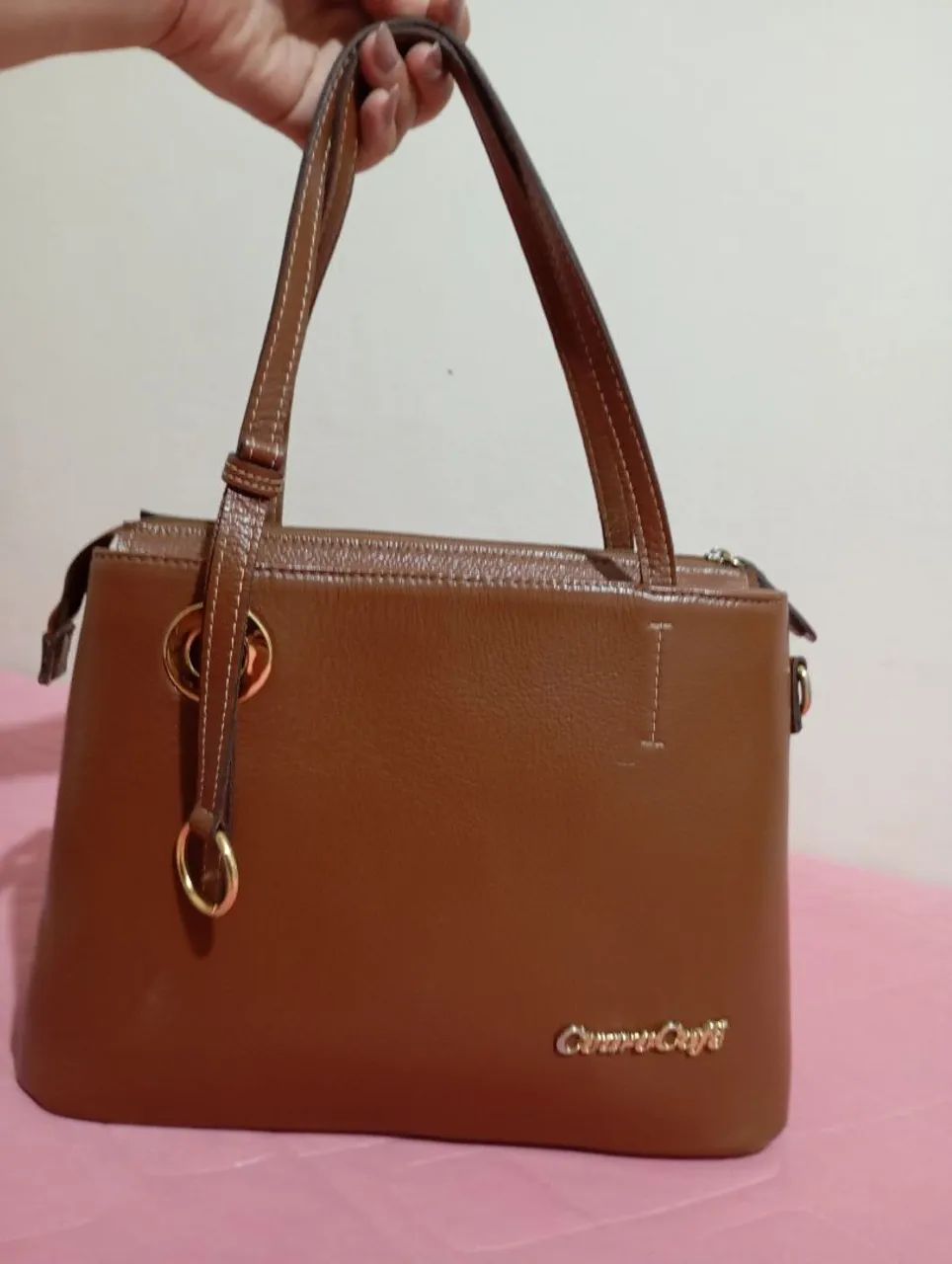 Bolsa couro café 