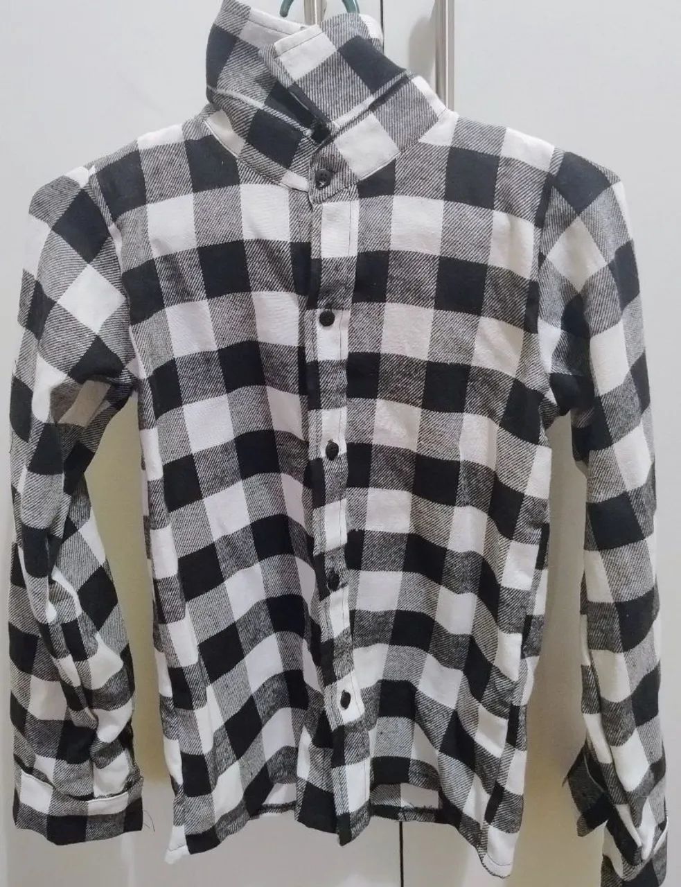 Camisa Xadrez Infantil Tamanho M