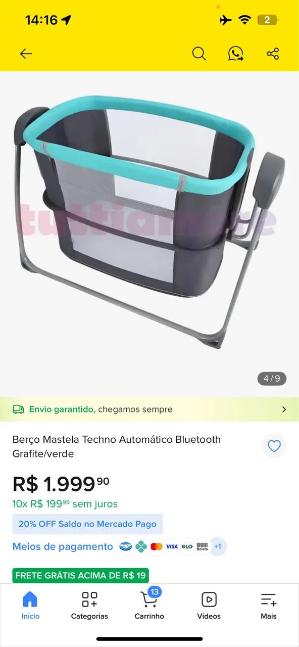 Berço Mastela Deluxe 4 em 1 - Foto 2