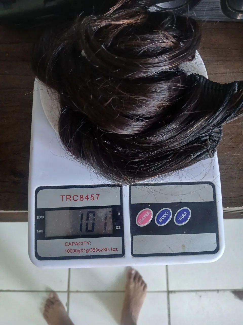 Cabelo brasileiro 101 gramas  - Foto 5