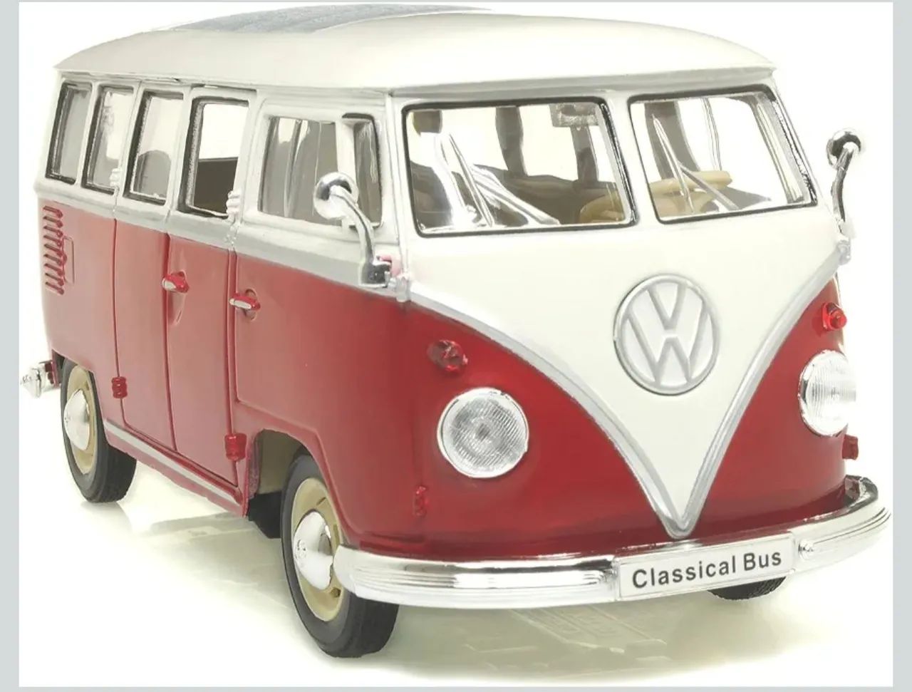 MINIATURA 1/24 VW KOMBI T1 1963 VERMELHA - Foto 5
