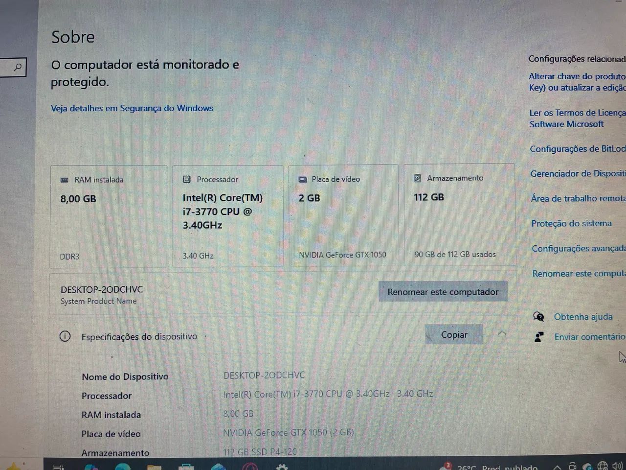 Pc gamer i7 gtx 1050 - Foto 2
