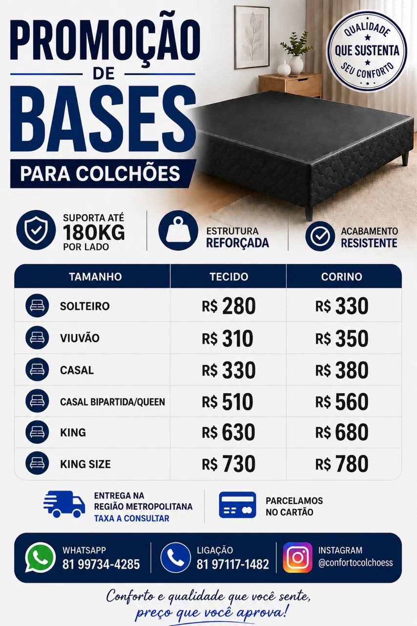 Bases para colchões 