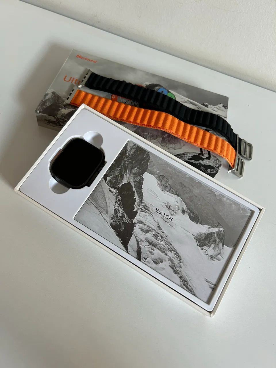 Smartwatch Microwear Ultra 9 Plus 49mm + 2 Pulseiras + Caixa Completa