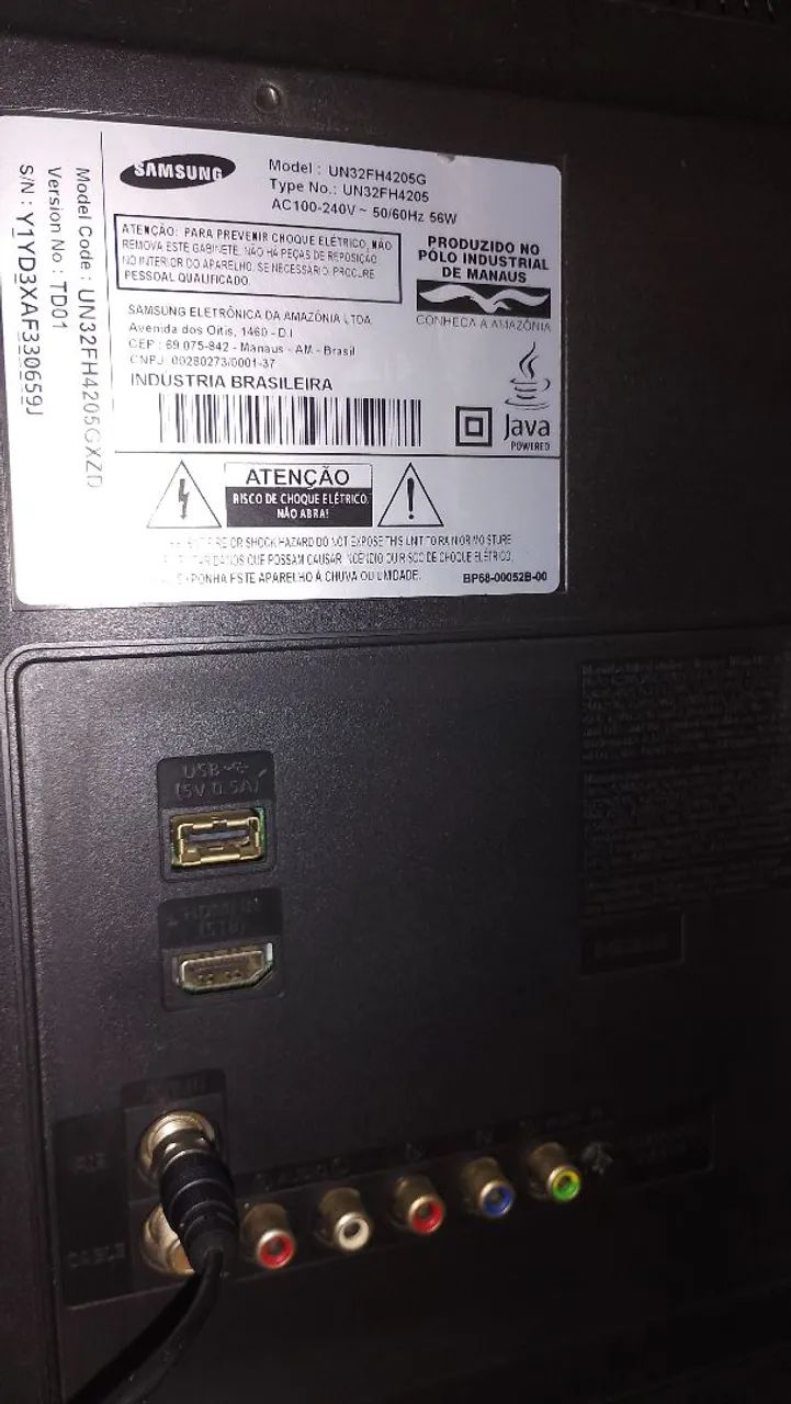 TV Samsung 32 polegadas LED, em perfeito estado tudo funcionando perfeitamente valor. 500, - Foto 5