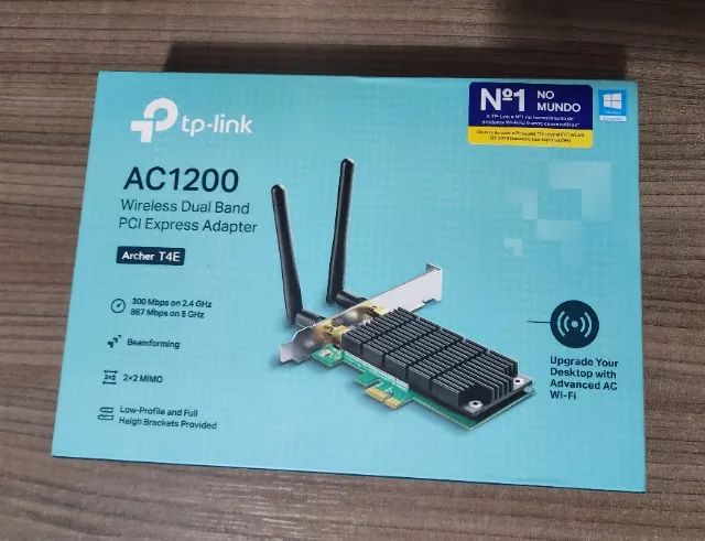 Placa Wi-Fi Wireless PCI Express Adapter AC1200 Archer T4E Tp-link (Leia a descrição)