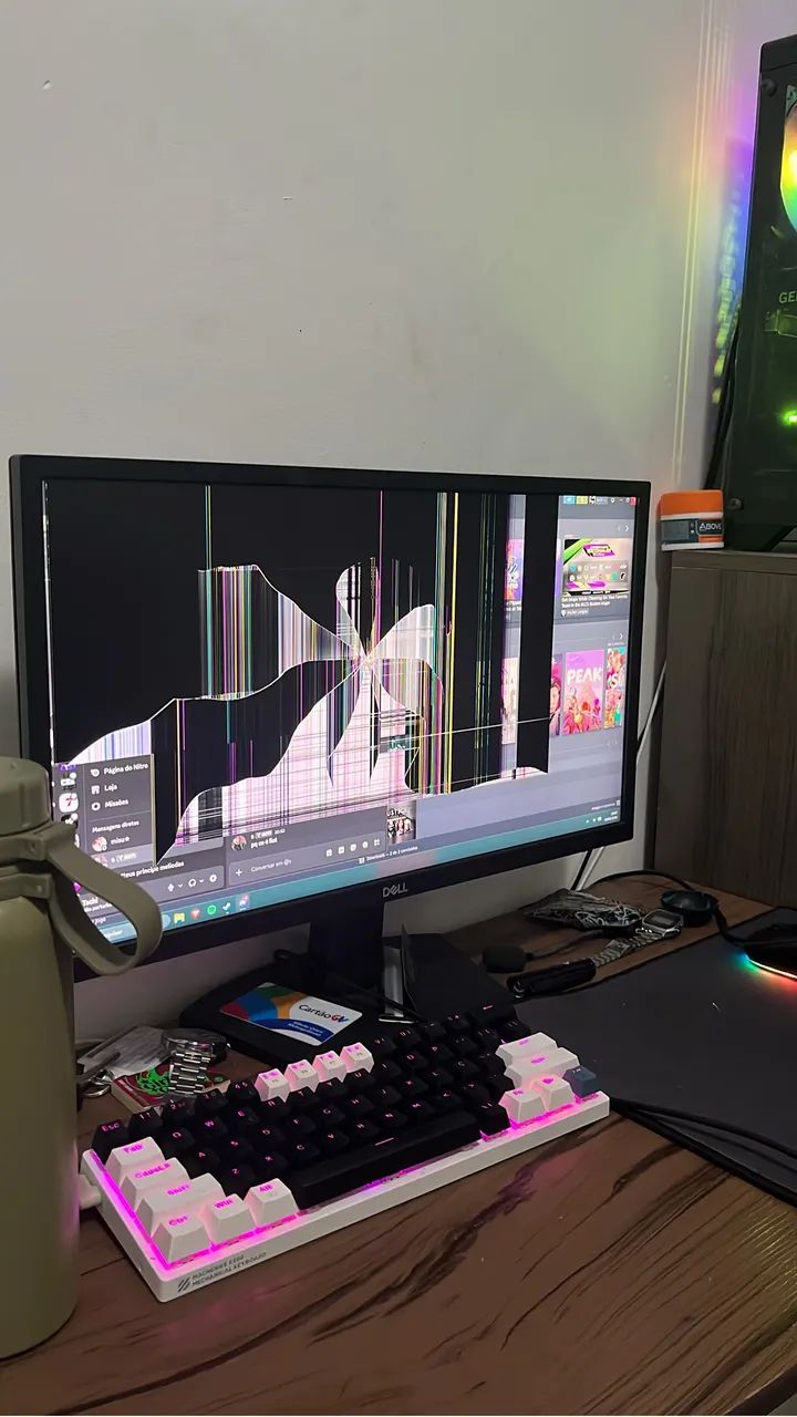 Monitor Dell de 21.5" SE2222H Tela Quebrada - Foto 4
