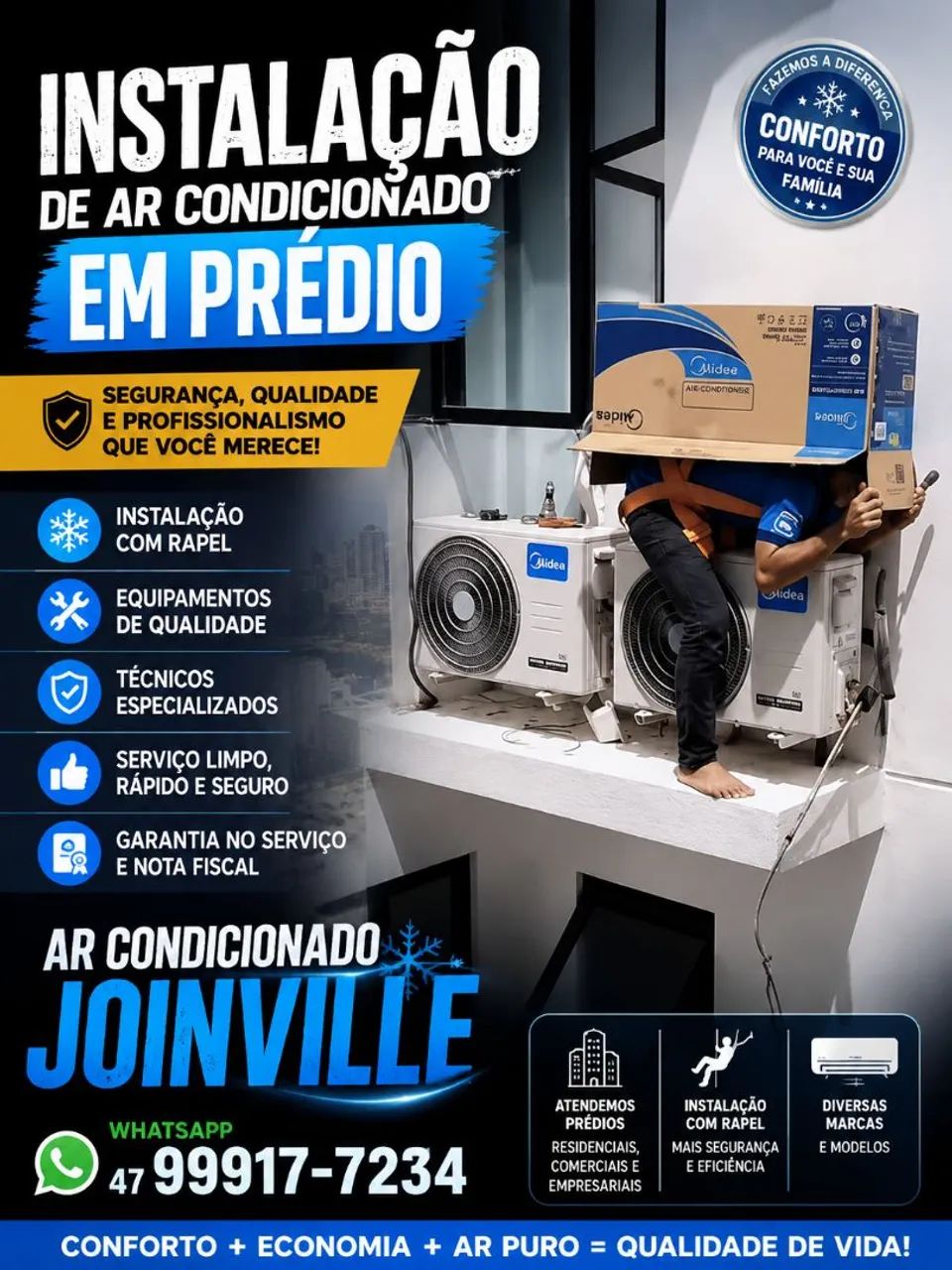 Instalação de ar em prédio 