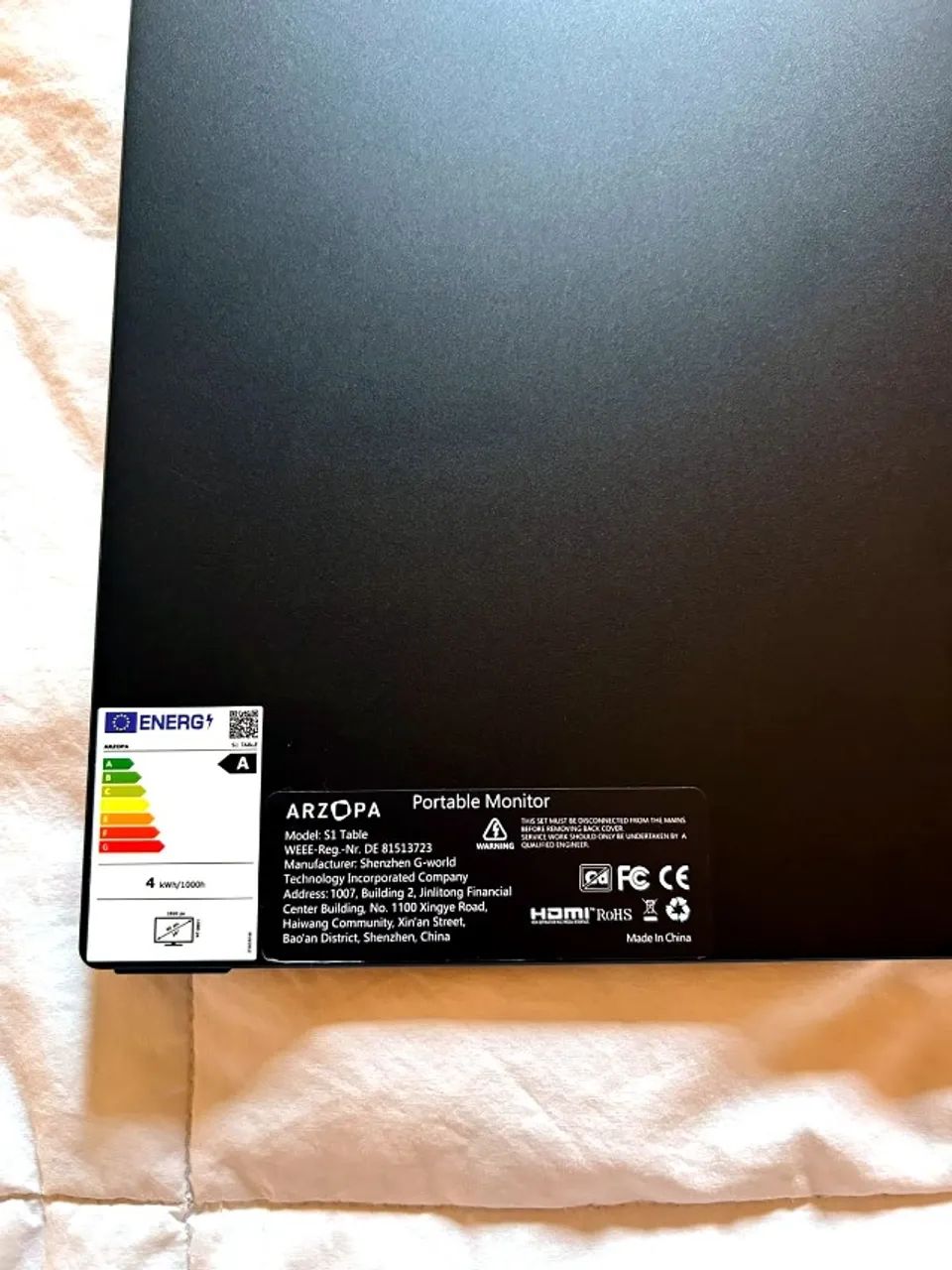 Monitor Portatil Arzopa S1 Table 15.6 Full HD - Completo com Caixa - Foto 3