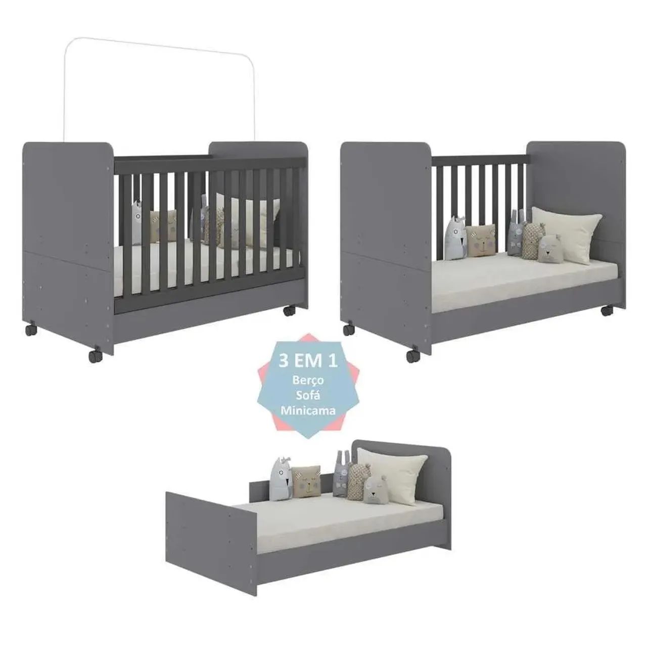 Doação de berço Americano 3 em 1 - Foto 4