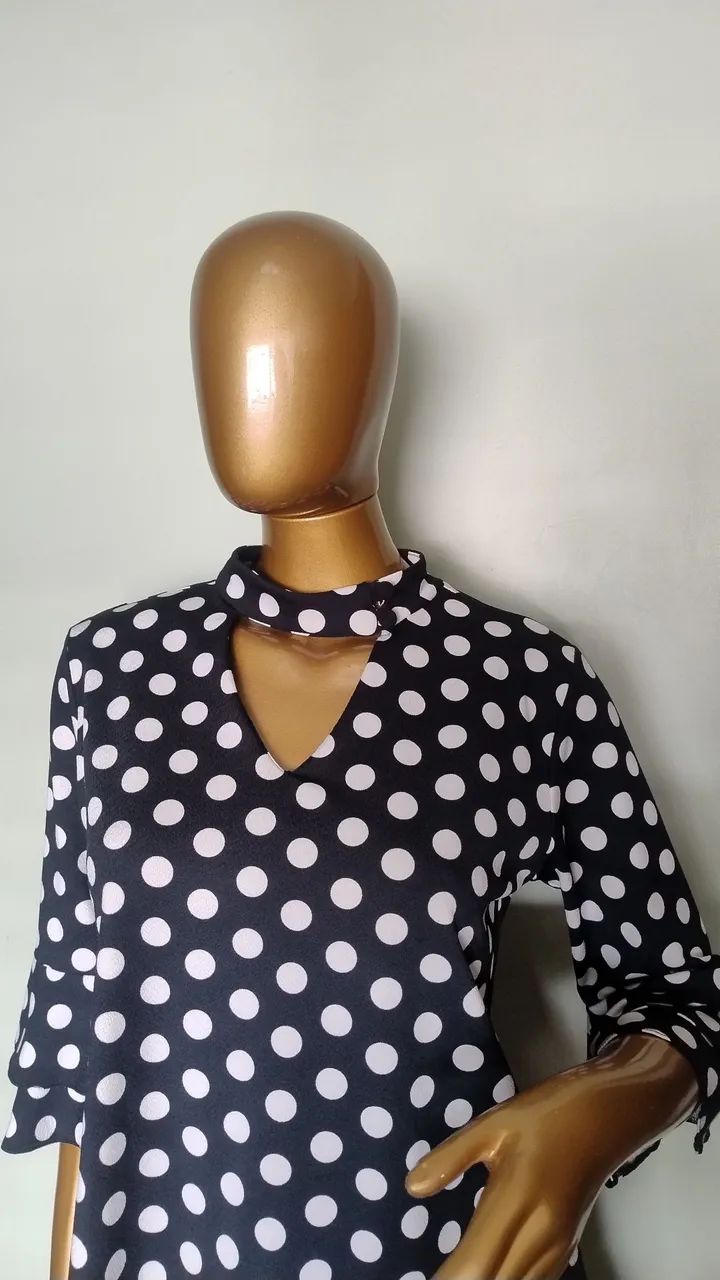 Blusa poá M - Foto 2