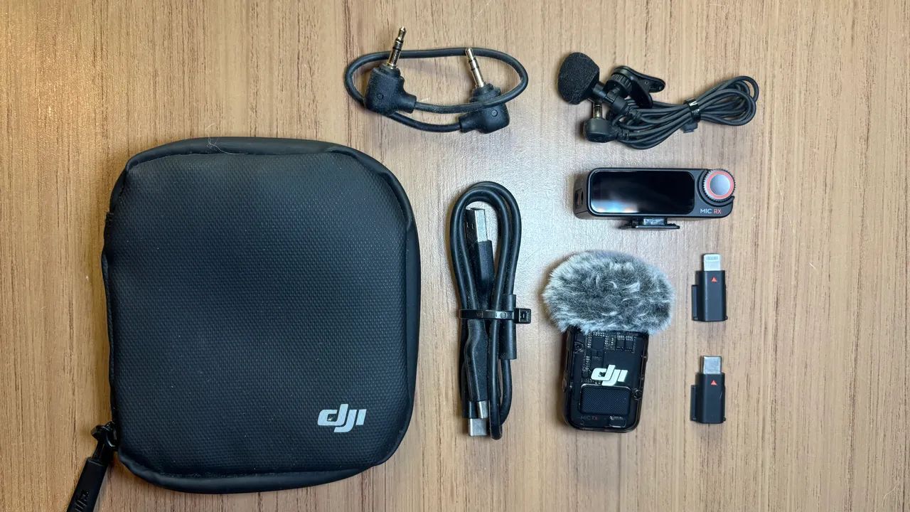 DJI Mic 2 + Microfone de Lapela Original DJI, Excelente Estado