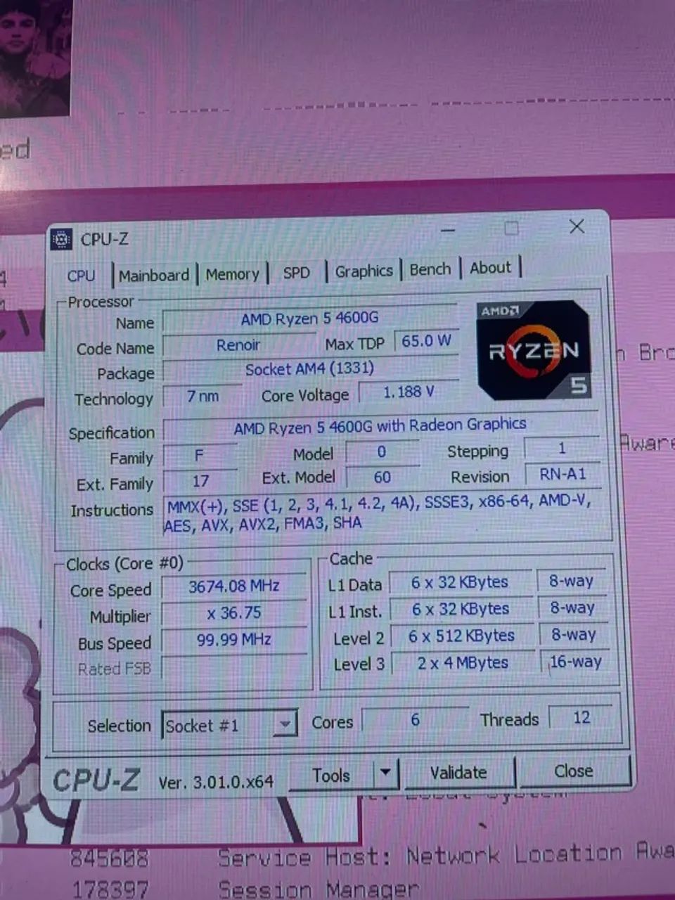 Ryzen 5 4600g 1 semana de uso (sem cooler) - Foto 2