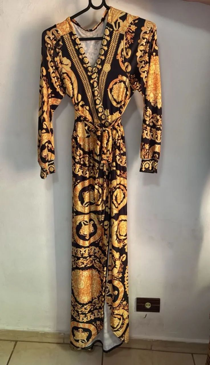 Vestido longo festa estilo Versace