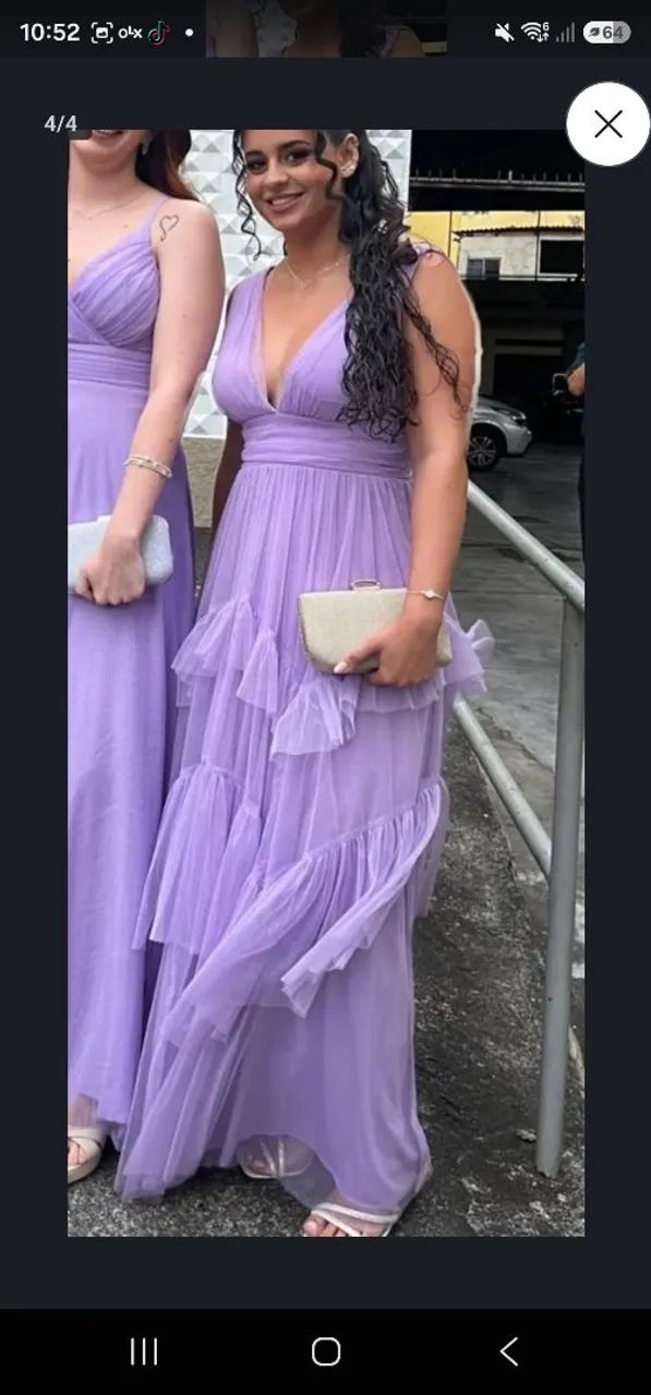 Vestido longo lavanda  - Foto 4