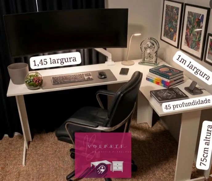Mesa em L premium com frete grátis 