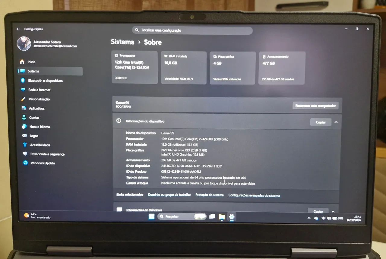 Notebook Gamer Lenovo LOQ - Foto 5