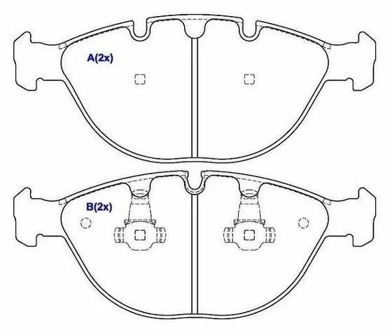 Pastilha do freio BMW X5 2000/ - Foto 2
