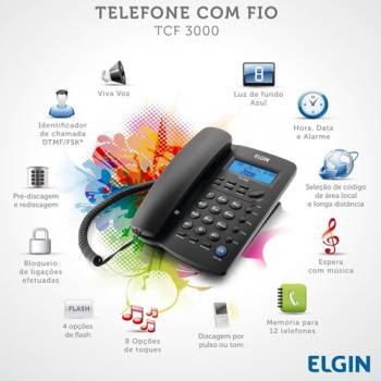 Telefone Elgin fixo TCF-3000 - Foto 2