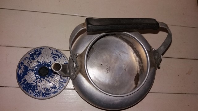 Chaleira Antiga De Alumínio  - Foto 5