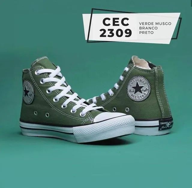 All star best sale verde cano medio