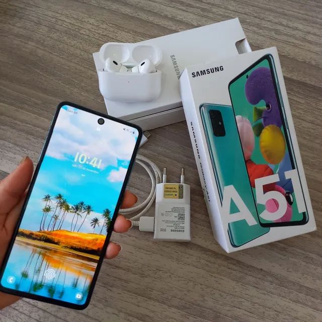 Samsung A51 com fone bluetooth e carregador - Foto 2